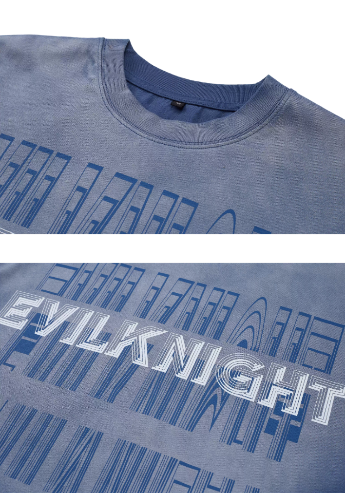 EVILKNIGHT(EK) Printed Old Wash Tee | Face 3 Face