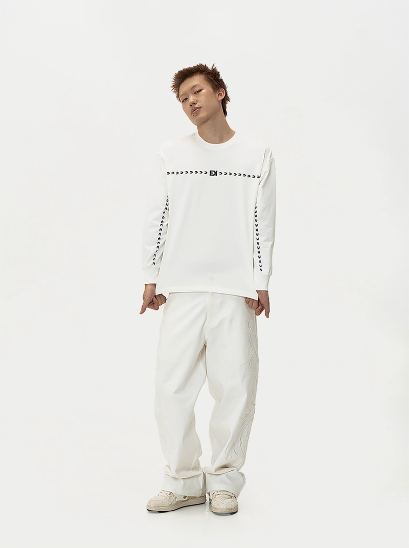 EVILKNIGHT(EK) Basic Arrow Logo Long Sleeve Tee | Face 3 Face