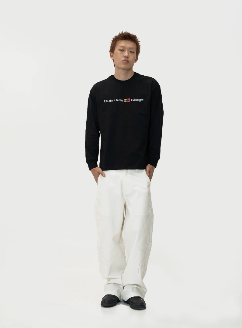 EVILKNIGHT(EK) Flag Logo Print Long Sleeve Tee | Face 3 Face