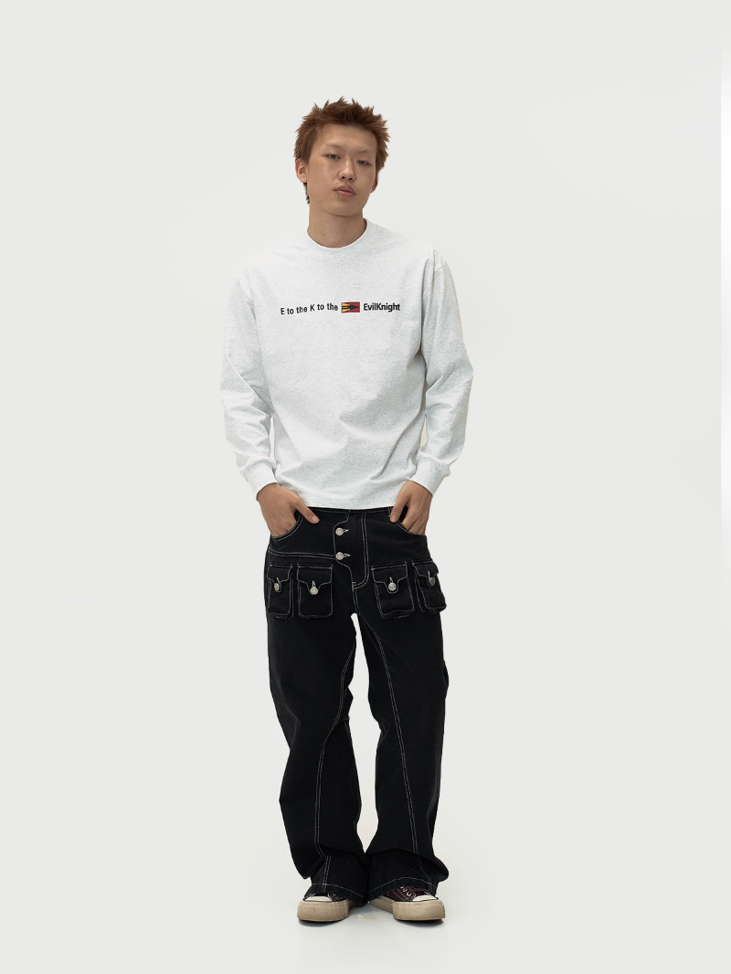 EVILKNIGHT(EK) Multi Pocket Button Fly Canvas Pants | Face 3 Face