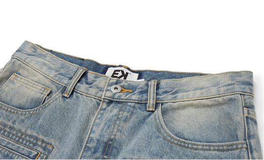 EVILKNIGHT(EK) Washed Distressed Utility Jeans | Face 3 Face