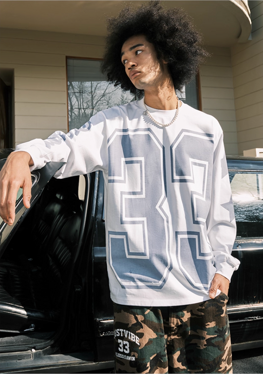 JUST VIBE Star Number Print Tee | Face 3 Face