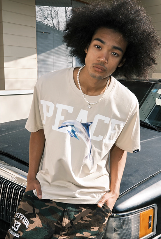 JUST VIBE PEACE Dolphin Graphic Tee | Face 3 Face