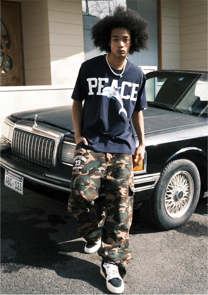 JUST VIBE PEACE Dolphin Graphic Tee | Face 3 Face