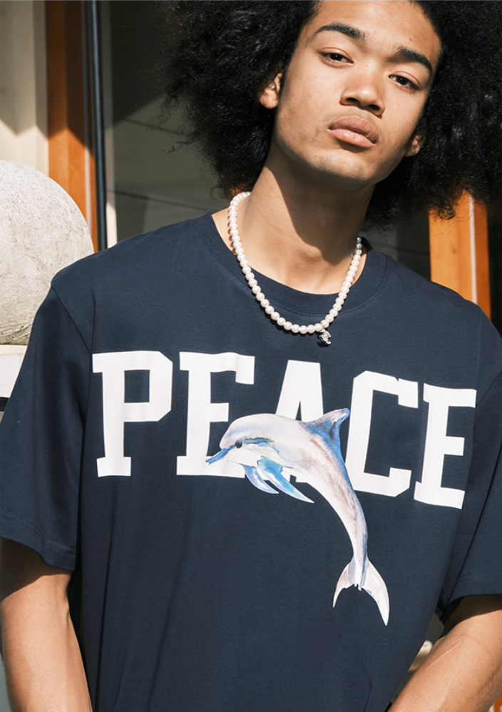 JUST VIBE PEACE Dolphin Graphic Tee | Face 3 Face