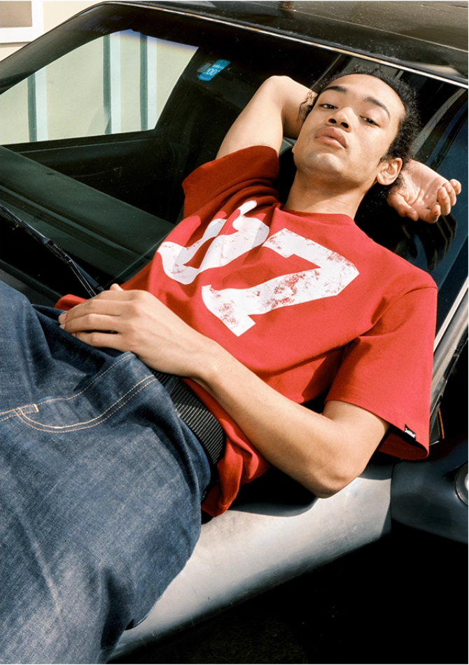 JUST VIBE Number 07 Vintage Print Tee | Face 3 Face