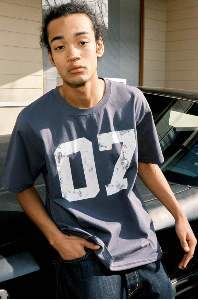 JUST VIBE Number 07 Vintage Print Tee | Face 3 Face