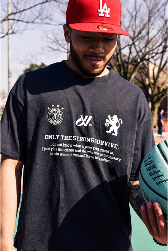 JUST VIBE Badge Logo Print Quick Dry Tee | Face 3 Face