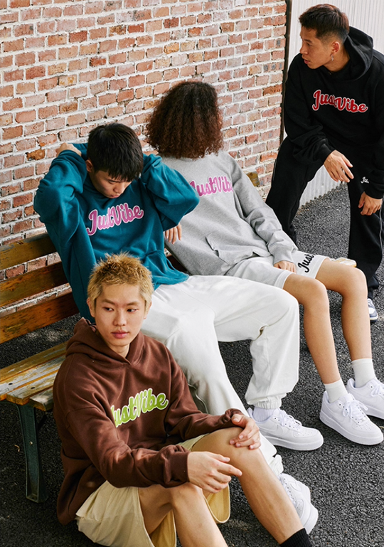 JUST VIBE Terry Embroidered Logo Hoodie | Face 3 Face