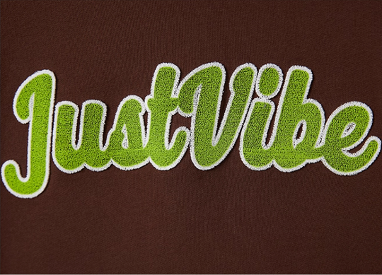 JUST VIBE Terry Embroidered Logo Hoodie | Face 3 Face