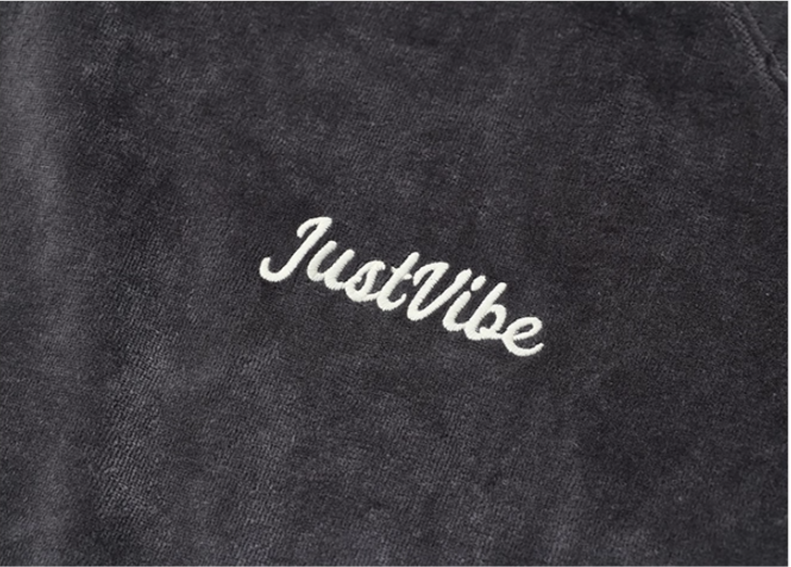 JUST VIBE Side Stripe Velvet Hoodie | Face 3 Face