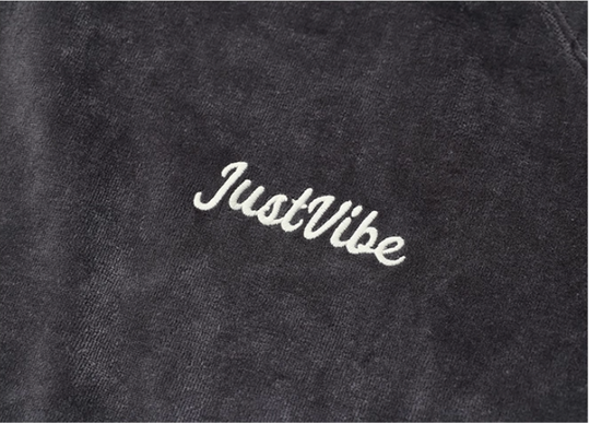 JUST VIBE Side Stripe Velvet Hoodie | Face 3 Face