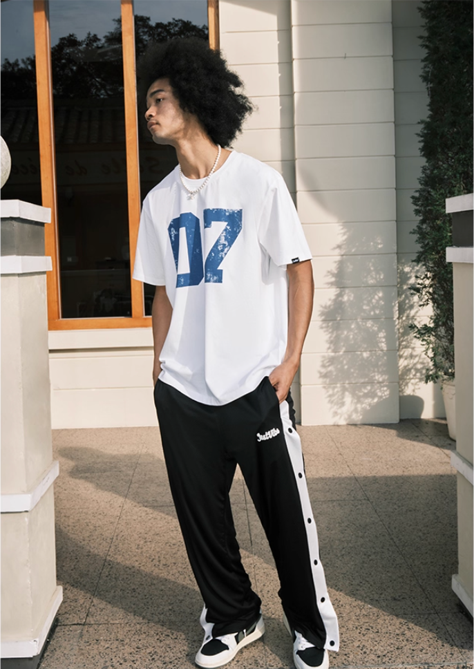 JUST VIBE Side Button Mesh Track Pants | Face 3 Face
