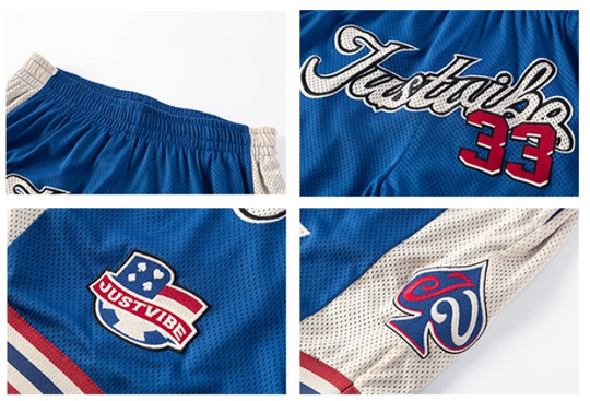JUST VIBE Spade Card Mesh Basketball Shorts | Face 3 Face