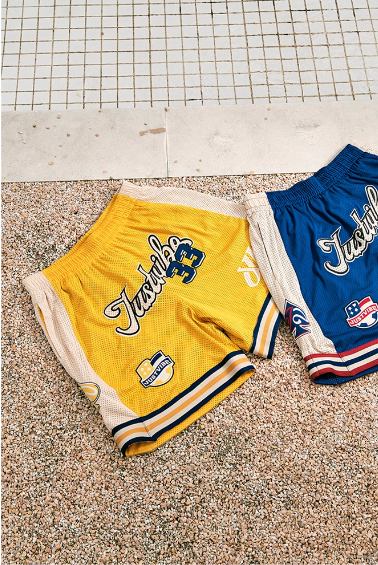 JUST VIBE Spade Card Mesh Basketball Shorts | Face 3 Face