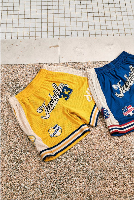 JUST VIBE Spade Card Mesh Basketball Shorts | Face 3 Face