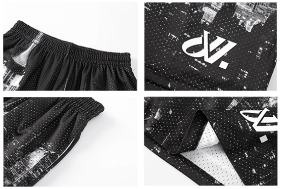 JUST VIBE Big City Graphic Mesh Basketball Shorts | Face 3 Face