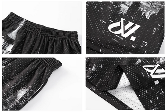 JUST VIBE Big City Graphic Mesh Basketball Shorts | Face 3 Face