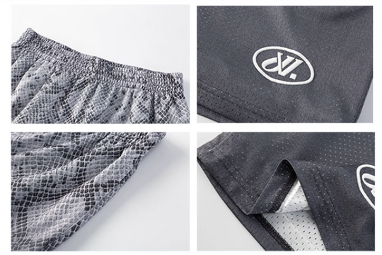 JUST VIBE Gradient Snake Print Mesh Basketball Shorts | Face 3 Face