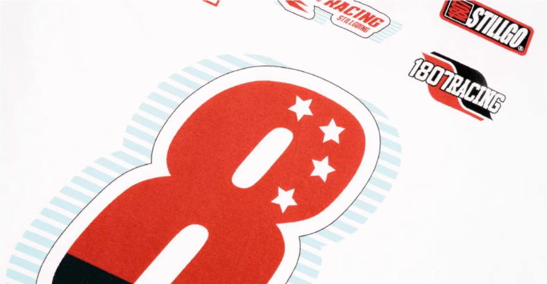 1807 Number 8 Racing Print Tee | Face 3 Face