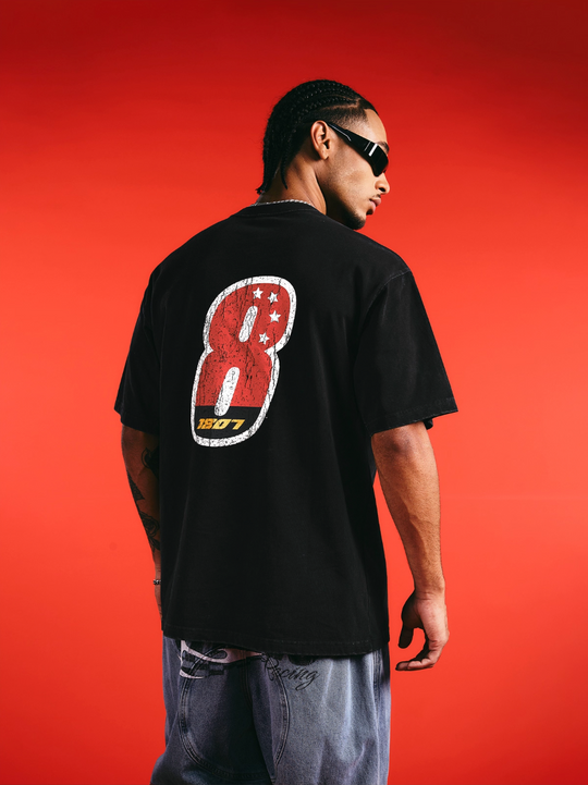 1807 Number 8 Vintage Racing Print Tee | Face 3 Face