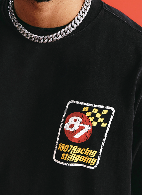 1807 Number 8 Vintage Racing Print Tee | Face 3 Face