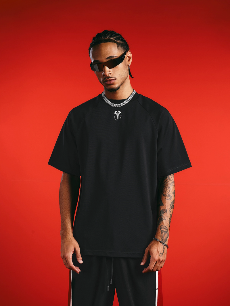 1807 In Here 3D Silicone Print Raglan Tee | Face 3 Face