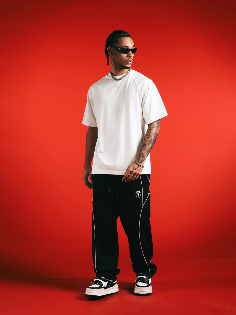 1807 In Here 3D Silicone Print Raglan Tee | Face 3 Face