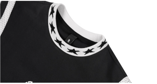 1807 In Here Mesh Arc Patchwork Tee | Face 3 Face