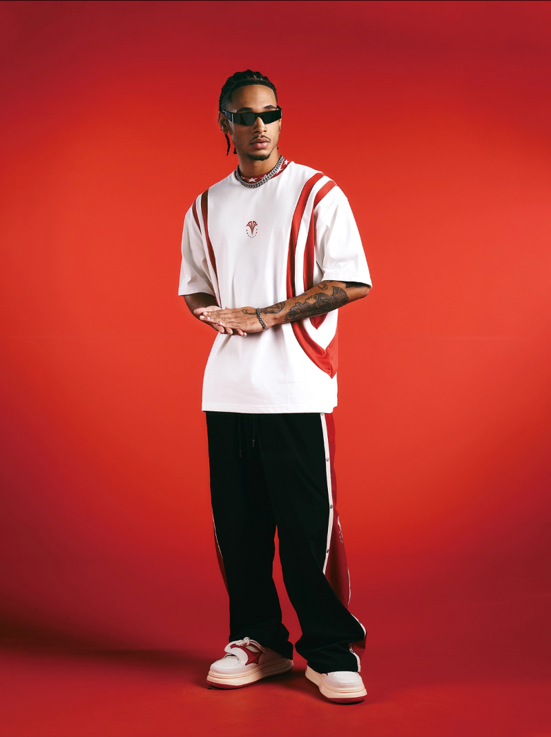 1807 In Here Mesh Arc Patchwork Tee | Face 3 Face