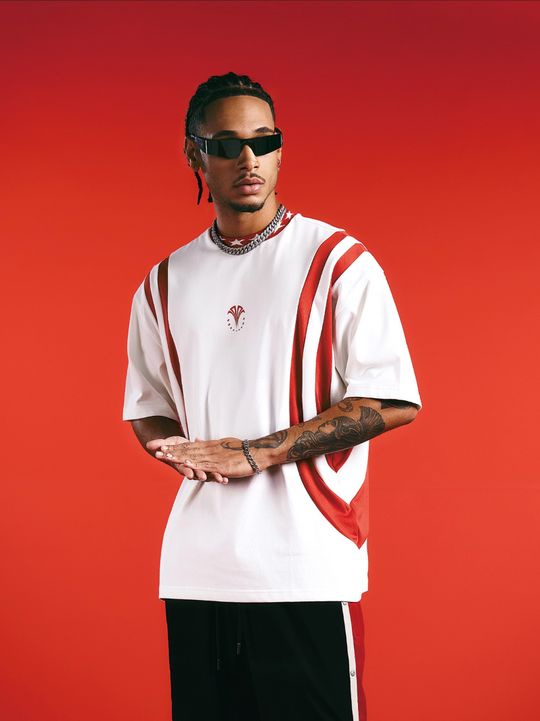 1807 In Here Mesh Arc Patchwork Tee | Face 3 Face