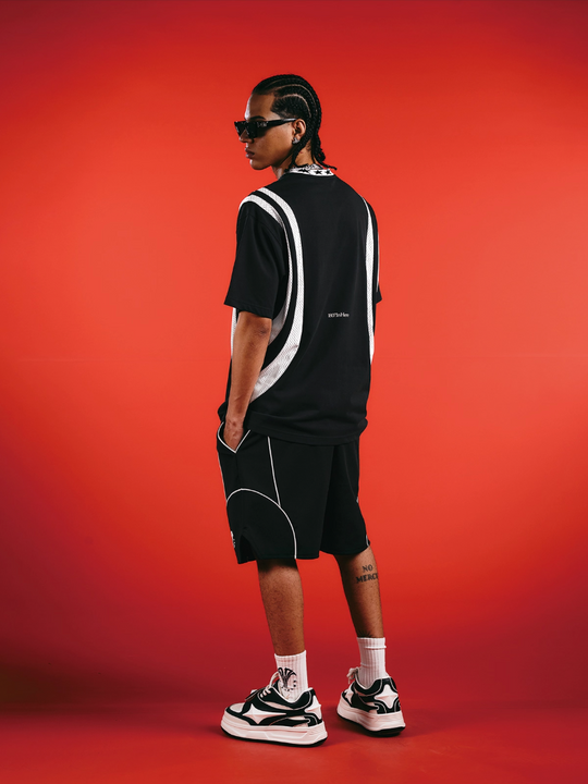 1807 In Here Mesh Arc Patchwork Tee | Face 3 Face