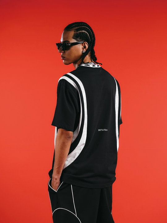 1807 In Here Mesh Arc Patchwork Tee | Face 3 Face