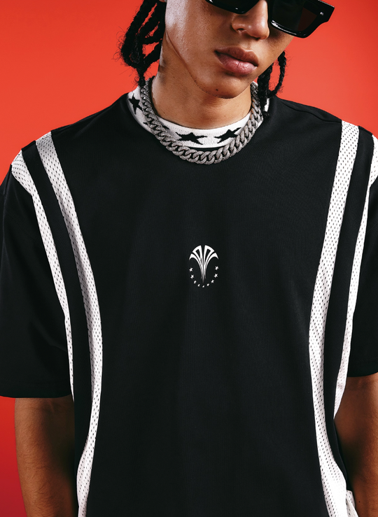 1807 In Here Mesh Arc Patchwork Tee | Face 3 Face