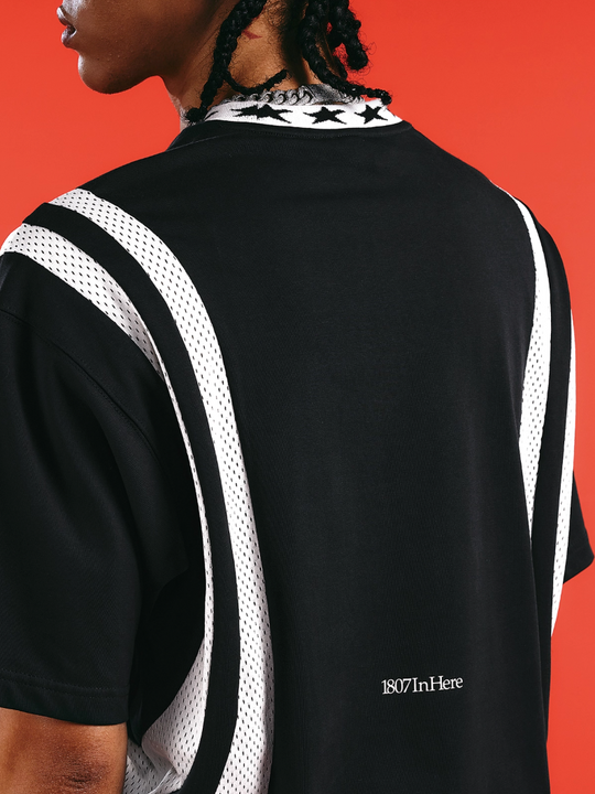 1807 In Here Mesh Arc Patchwork Tee | Face 3 Face