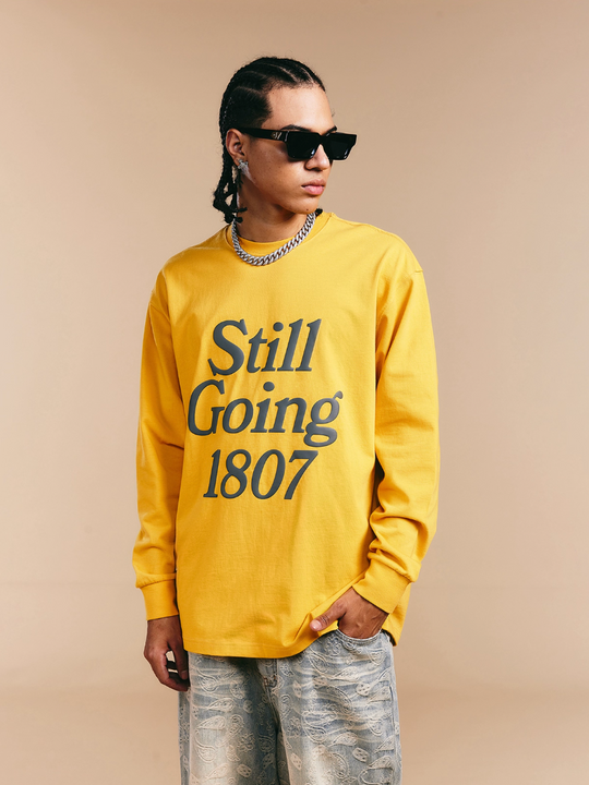 1807 Still Going Foam Print Long Sleeve Tee | Face 3 Face
