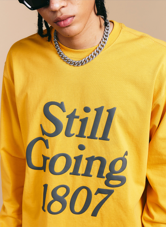 1807 Still Going Foam Print Long Sleeve Tee | Face 3 Face