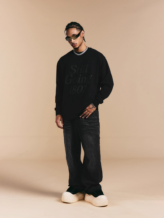 1807 Still Going Foam Print Long Sleeve Tee | Face 3 Face