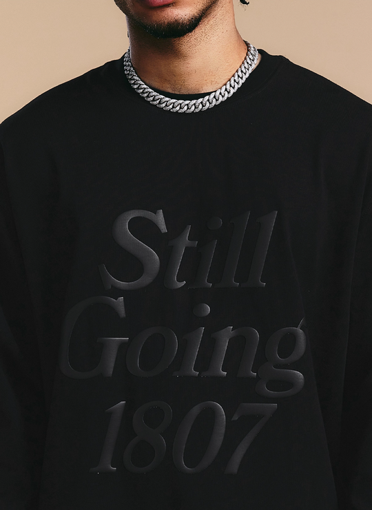 1807 Still Going Foam Print Long Sleeve Tee | Face 3 Face