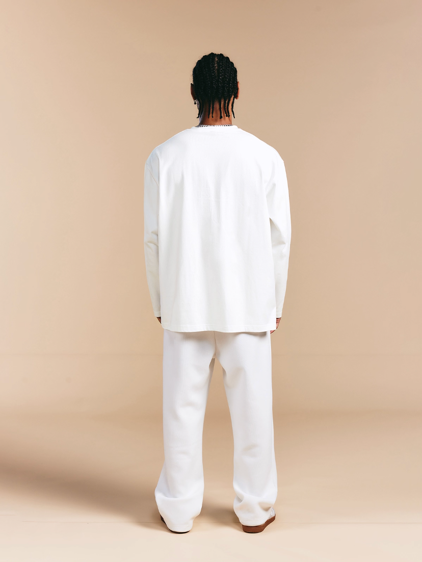 1807 Glossy Logo Print Long Sleeve Tee | Face 3 Face