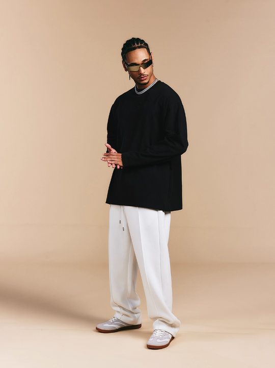 1807 Glossy Logo Print Long Sleeve Tee | Face 3 Face