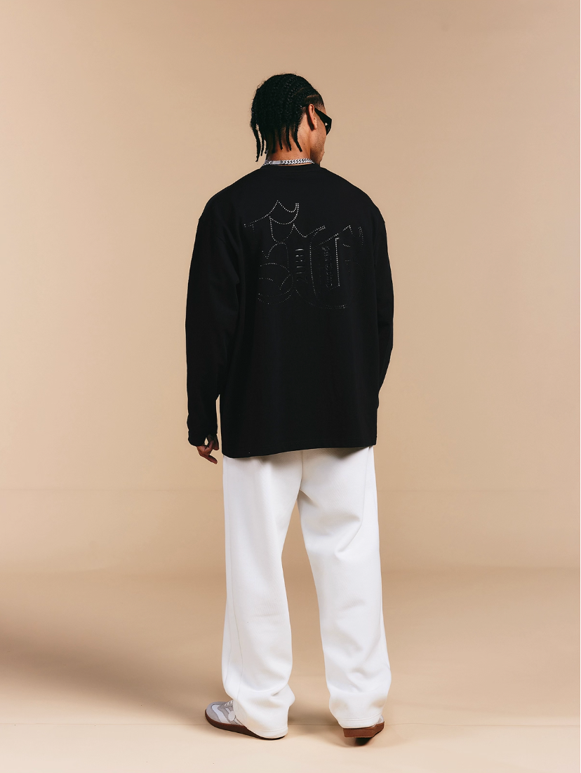 1807 Glossy Logo Print Long Sleeve Tee | Face 3 Face