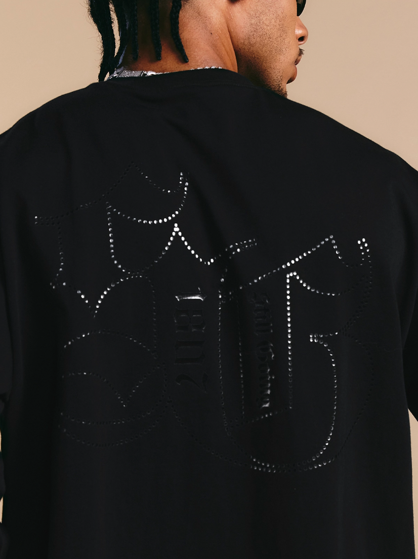 1807 Glossy Logo Print Long Sleeve Tee | Face 3 Face