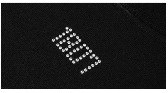 1807 Crystal Rhinestone Logo Long Sleeve Tee | Face 3 Face