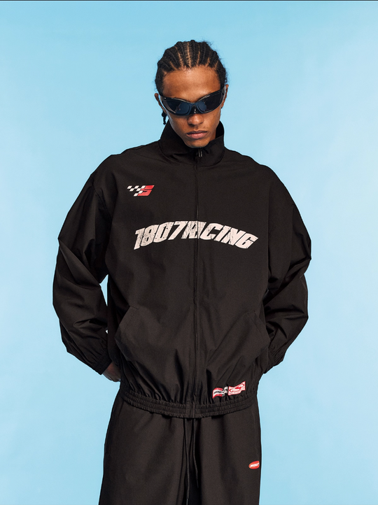 1807 Vintage Print Racing Track Jacket | Face 3 Face