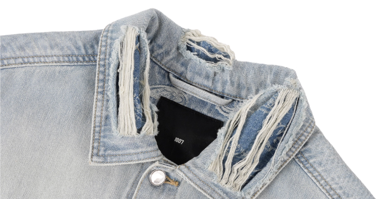 1807× LABT Paisley Pattern Wash Denim Jacket | Face 3 Face