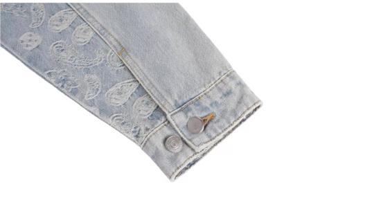 1807× LABT Paisley Pattern Wash Denim Jacket | Face 3 Face