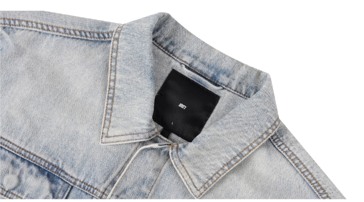 1807 Still Going Vintage Print Wash Denim Jacket | Face 3 Face