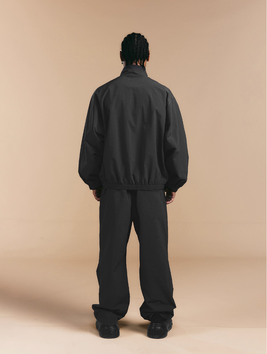 1807 Textured Plaid Fabric Track Jacket | Face 3 Face