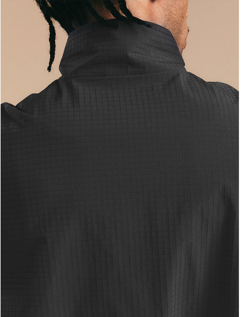 1807 Textured Plaid Fabric Track Jacket | Face 3 Face